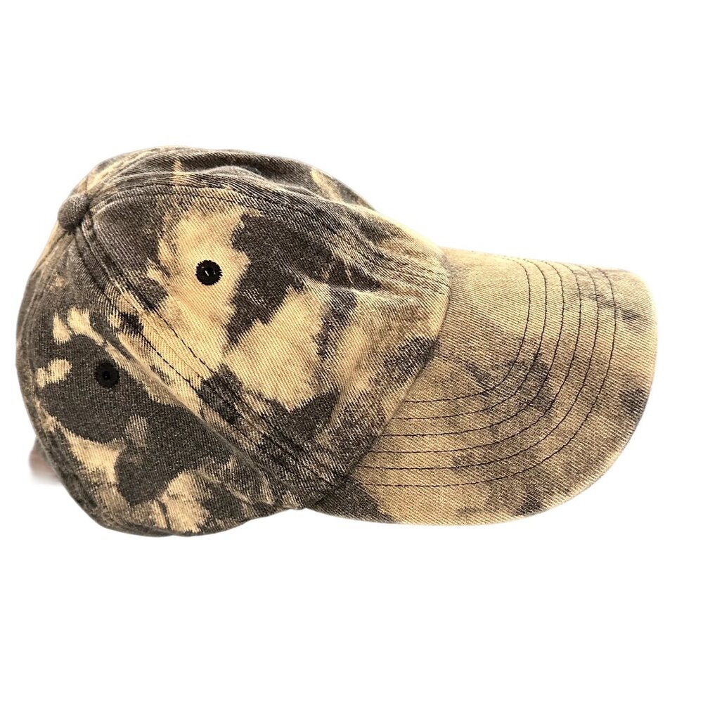 Hand Bleached Cotton Cream and Grey Hat
